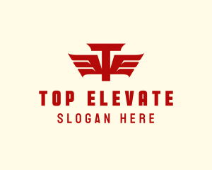 Elegant Aviation Wings logo design