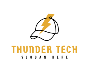 Thunder Baseball Cap logo design