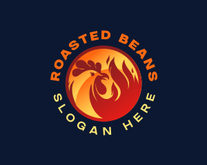 BBQ Hot Roast Chicken logo design