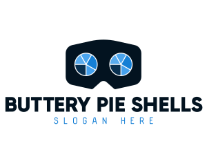 Pie Chart Goggles logo design