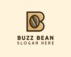 Letter B Coffee Bean logo design