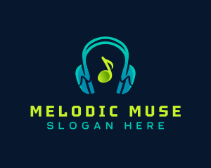 Music Headphones Studio logo design