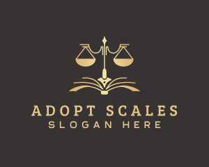 Justice Scale Pen Writing  logo design