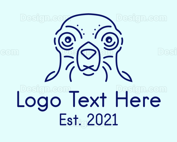 Blue Outline Seal Logo