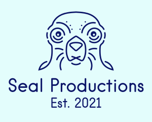 Blue Outline Seal  logo