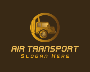 Gold Delivery Truck logo design