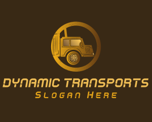 Gold Delivery Truck logo design