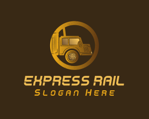 Gold Delivery Truck logo design