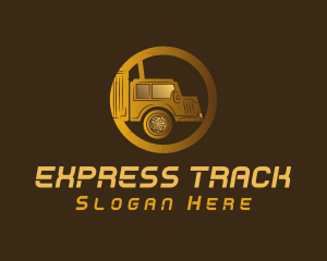 Gold Delivery Truck logo design