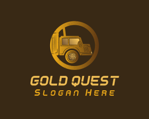 Gold Delivery Truck logo design