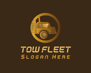 Gold Delivery Truck logo design