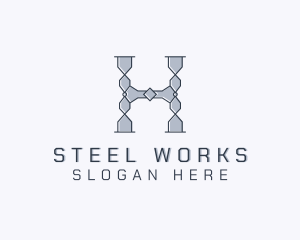 Industrial Steel Fabrication Letter H logo