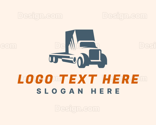 Cargo Truck Logistics Logo