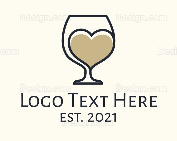 Heart Wine Glasses Logo