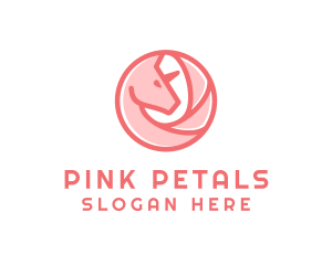 Cute Feminine Unicorn logo design