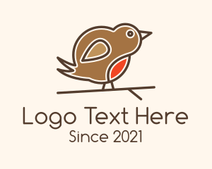 Perched Wren Bird logo