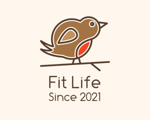 Perched Wren Bird logo