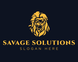 Flame Fierce Lion logo design