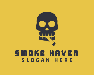 Punk Skull Cigarette logo design