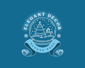 Christmas Snow Globe logo design