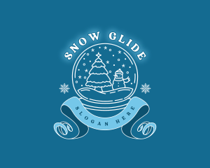 Christmas Snow Globe logo design