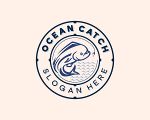 Ocean Trout Fishing logo design