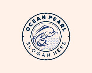 Ocean Trout Fishing logo design