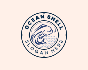 Ocean Trout Fishing logo design