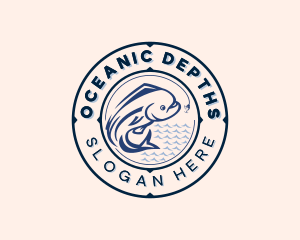 Ocean Trout Fishing logo design