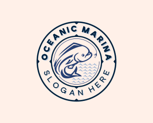 Ocean Trout Fishing logo design