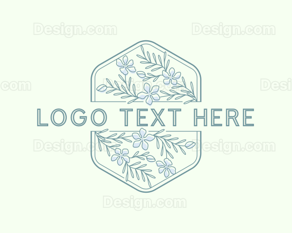 Floral Periwinkle Flower Logo