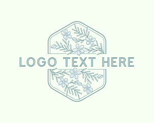 Floral Periwinkle Flower logo