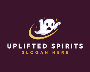 Scary Haunted  Ghost logo design