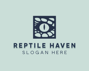 Crocodile Reptile Eye logo design