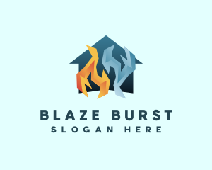 Home Fire Ice logo design