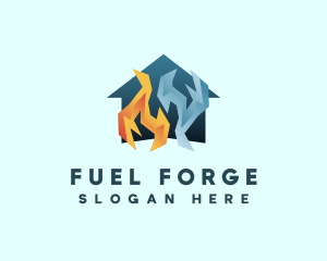 Home Fire Ice logo design