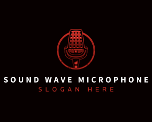 Microphone Podcast Studio logo design