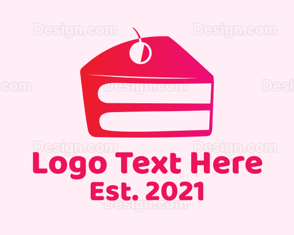 Cherry Cake Slice Logo