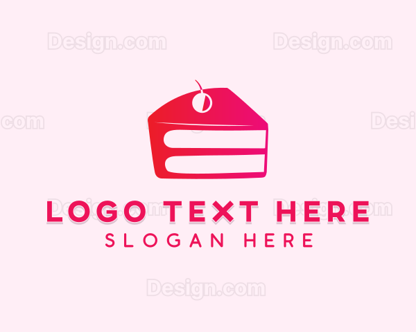 Cherry Cake Slice Logo