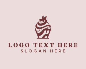 Chocolate Icing Dessert Logo