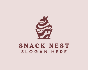 Chocolate Icing Dessert logo design