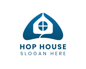 Blue House Hand Property logo design