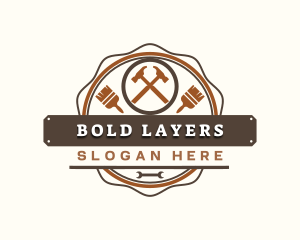 Hammer Paint Repair logo design