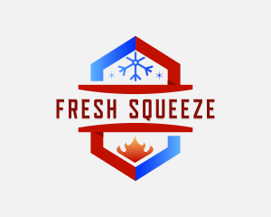 Fire Snowflake Heating Blaze Logo