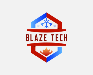 Fire Snowflake Heating Blaze logo