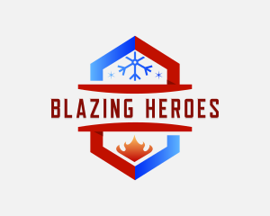 Fire Snowflake Heating Blaze logo design