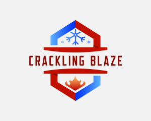 Fire Snowflake Heating Blaze logo design