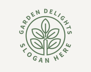 Garden Plant Seedling logo design