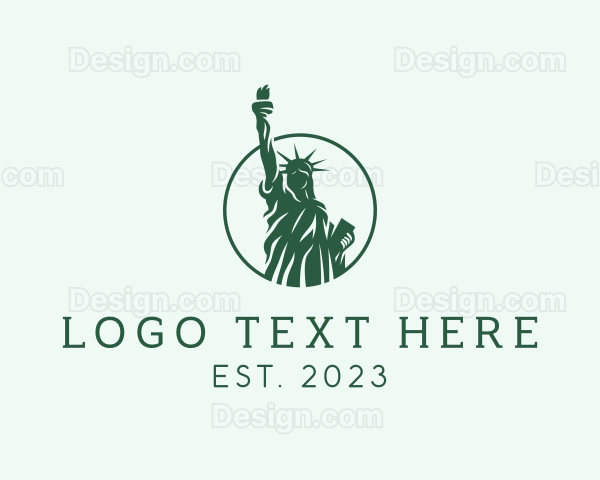 Silhouette Statue of Liberty Logo