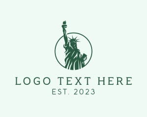 Silhouette Statue of Liberty  logo